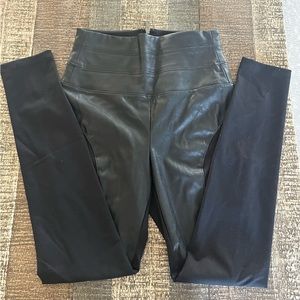 Bebe faux leather accent leggings high waist